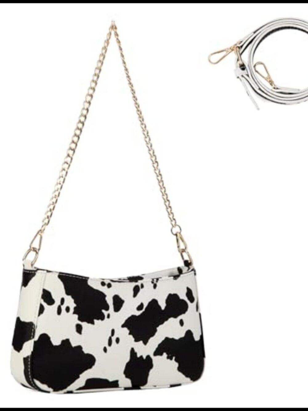 PU Leather Small Crossbody Shoulder Bag Double Straps